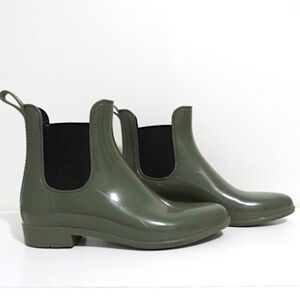 J.Crew Khaki Green Pull-on Ankle Boots, Size 9